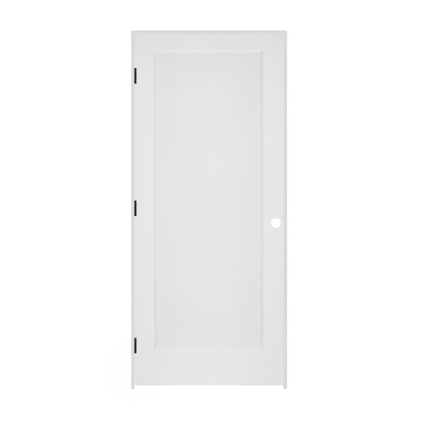 Codel Doors 30" x 80" x 1-3/8" Primed 1-Panel Interior Flat Panel Door with Ovolo Bead 4-9/16" RH Prehung Door 2668pri8020RH1D4916